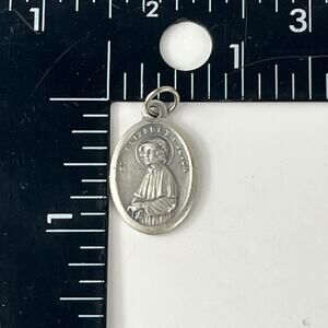 Patron Saint Elizabeth Seton Italian Medal Pendant Charm Catholic Religious Vtg